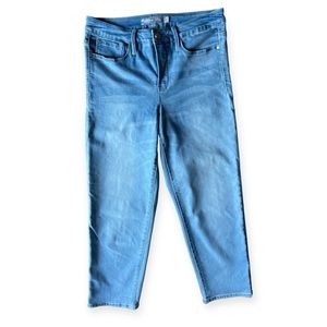 Athleta Sculptek Zion Wash Crop Jeans, Size 10